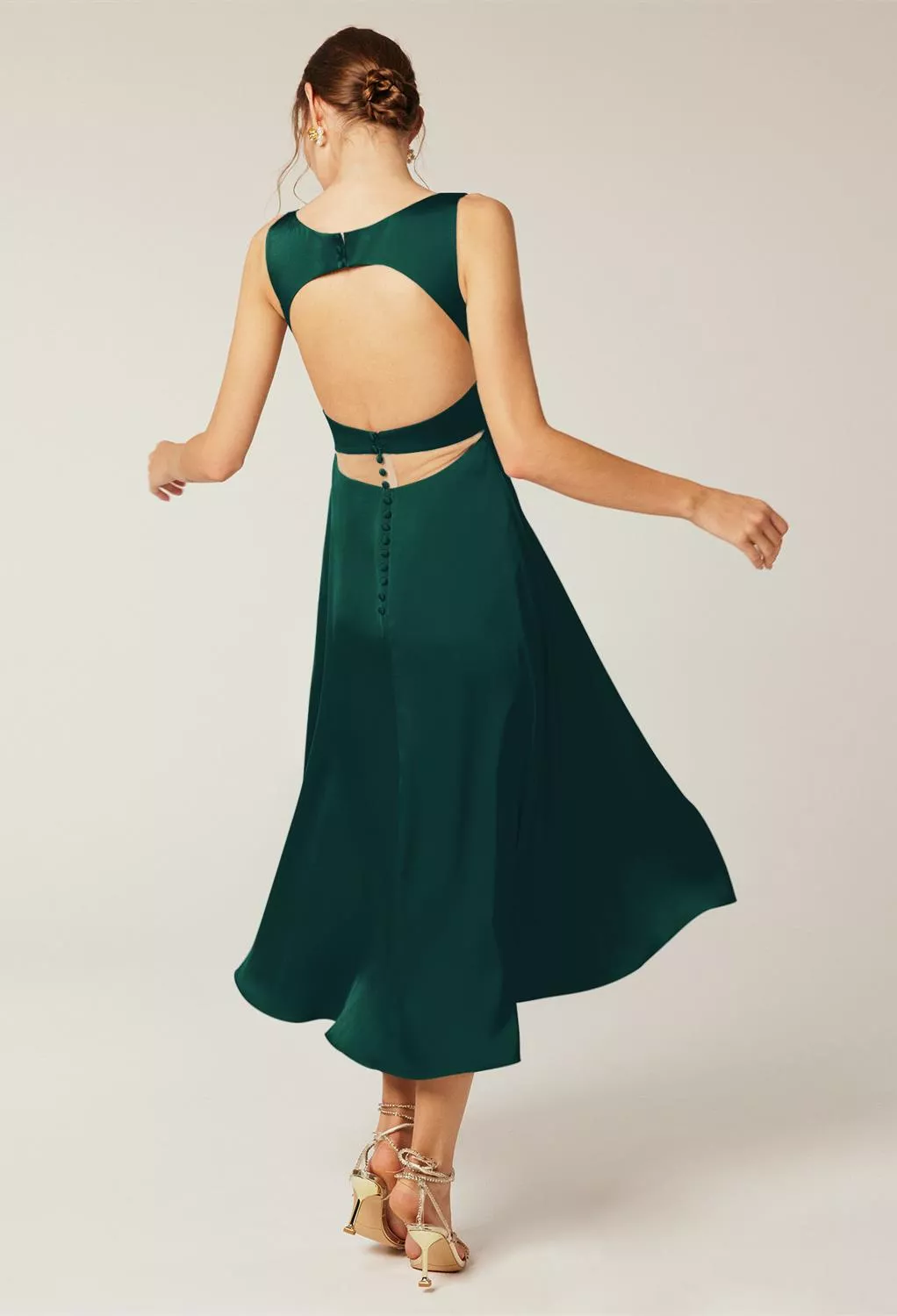 AW May Hunter Green  Short Bridesmaid Dresses